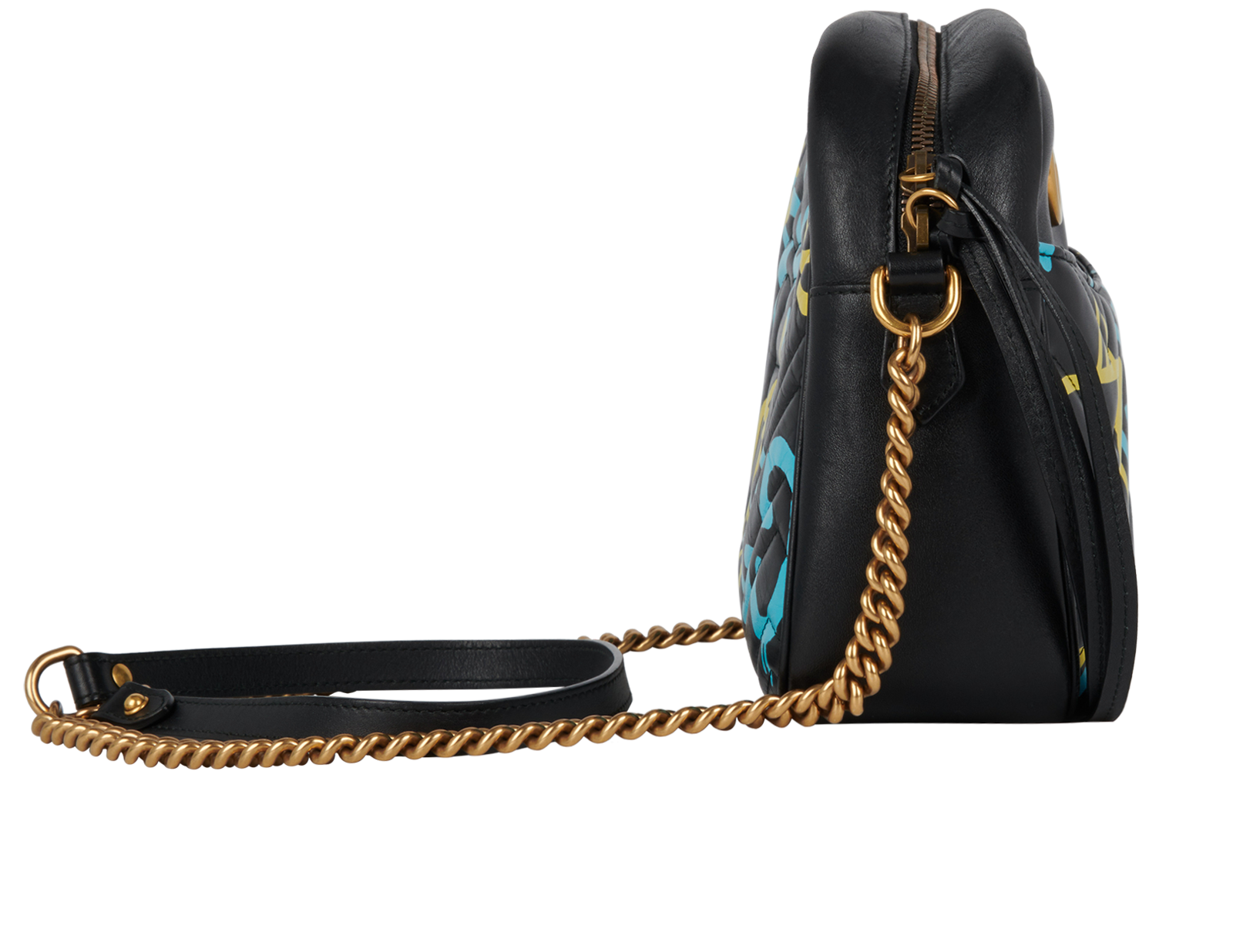 Ghost GG Marmount Crossbody, &pound;650, Handbags, Black, Leather, Side view